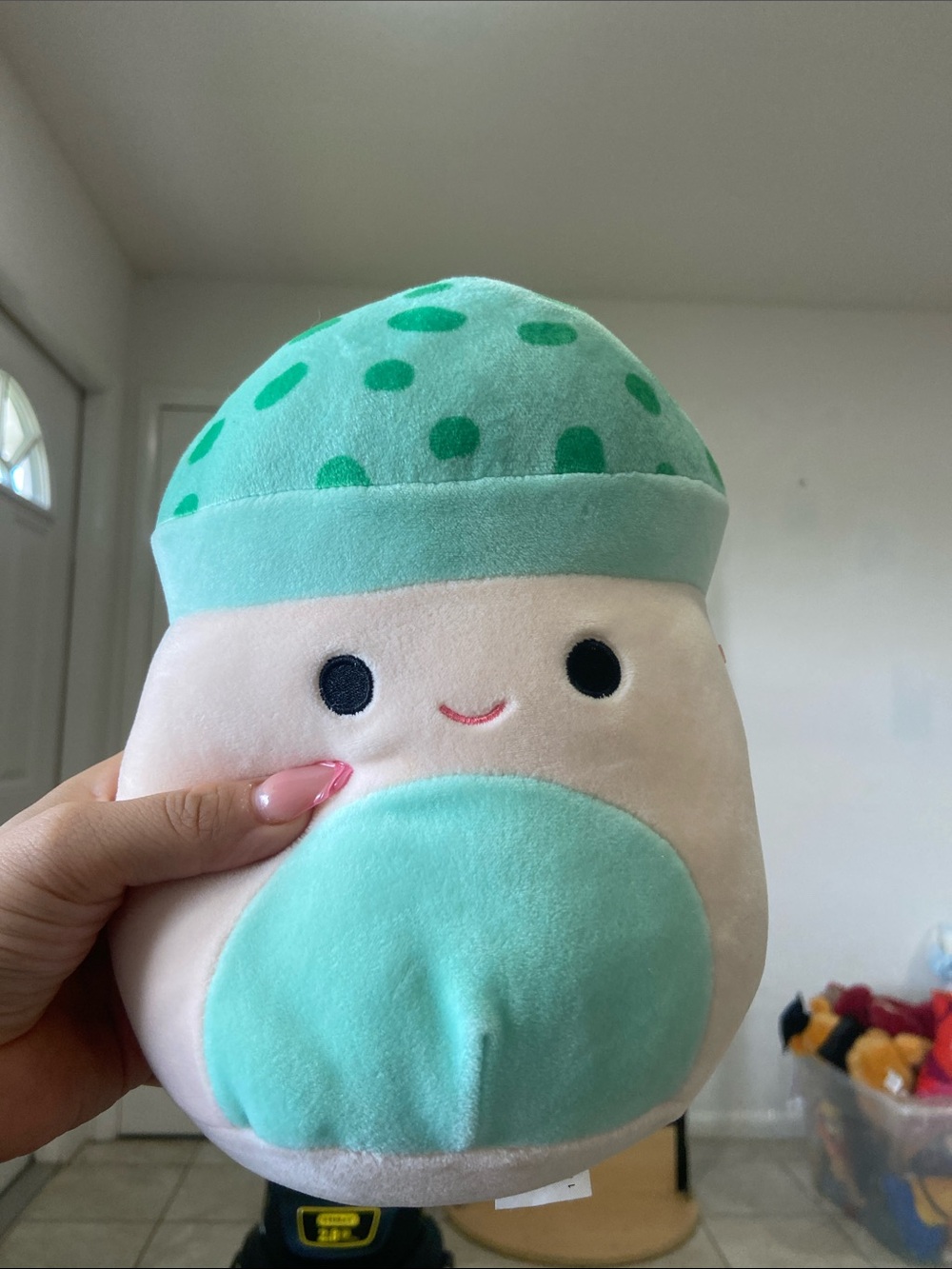 Squishmallows Mint Green Polka Dot Mushroom Plush